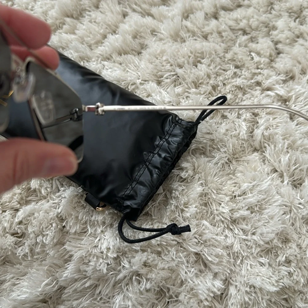 Fendi Silver Sunglasses with Black Fendi pouch-new